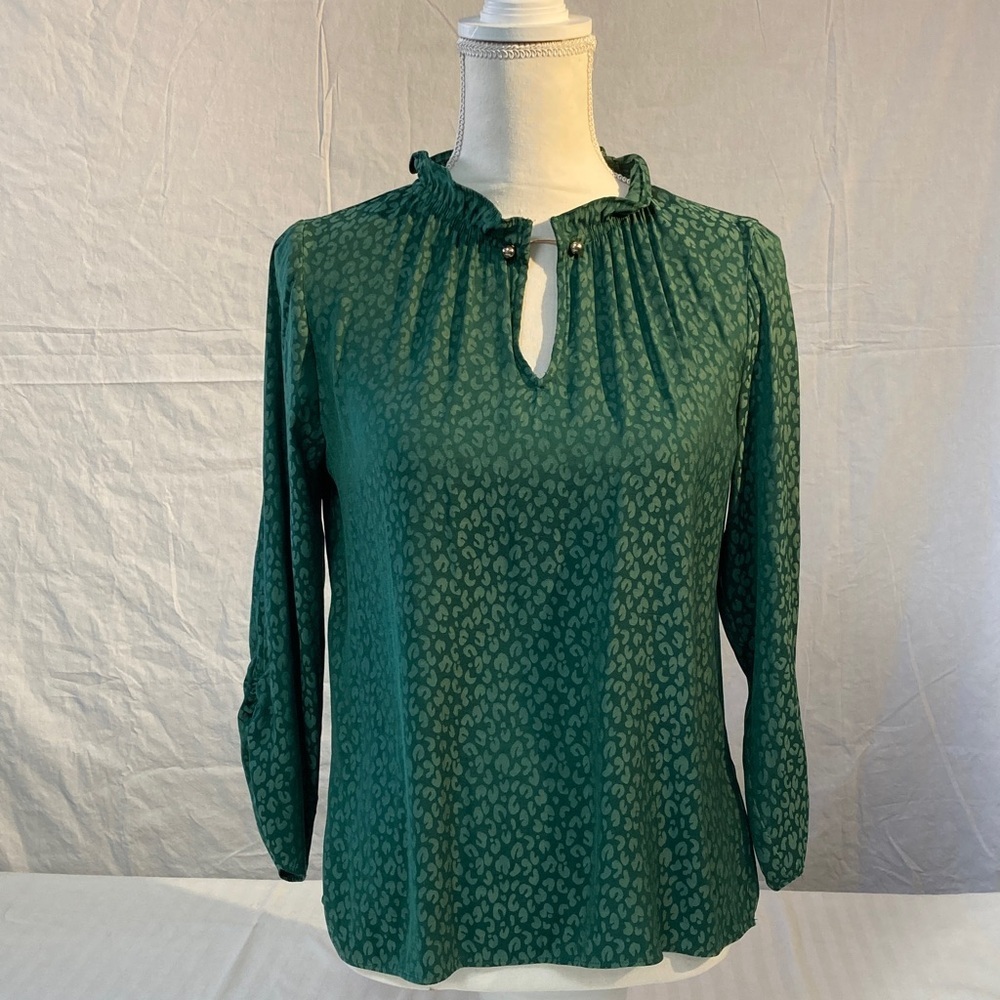 The Limited Green Leopard Print Blouse